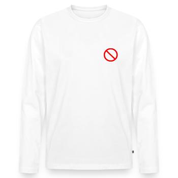 Vom rauchen schrumpft der penis - Männer Premium Bio Langarmshirt - Weiß - Vorne - Nico (187cm)