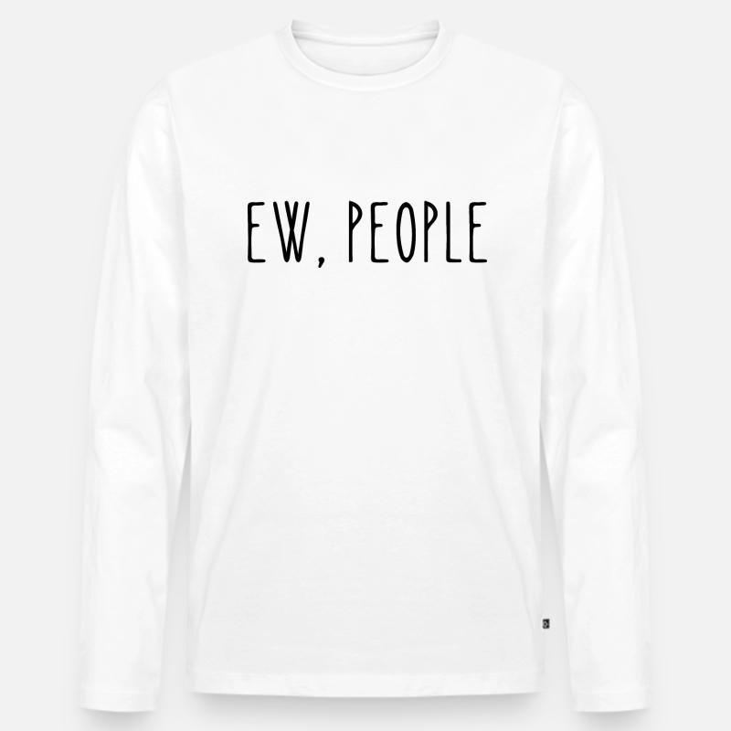 EW, MENSCHEN - Männer Premium Bio Langarmshirt - Weiß
