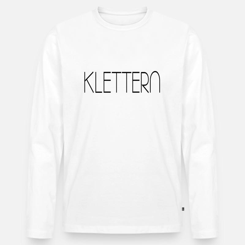 klettern - Männer Premium Bio Langarmshirt - Weiß