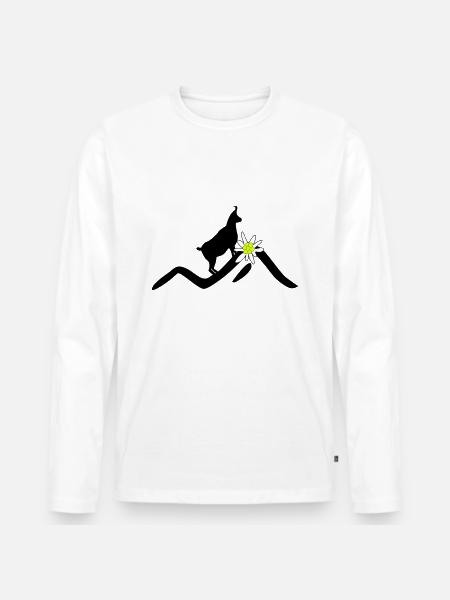 hiking - mountain - Men's Premium Organic Long Sleeve Shirt - white
