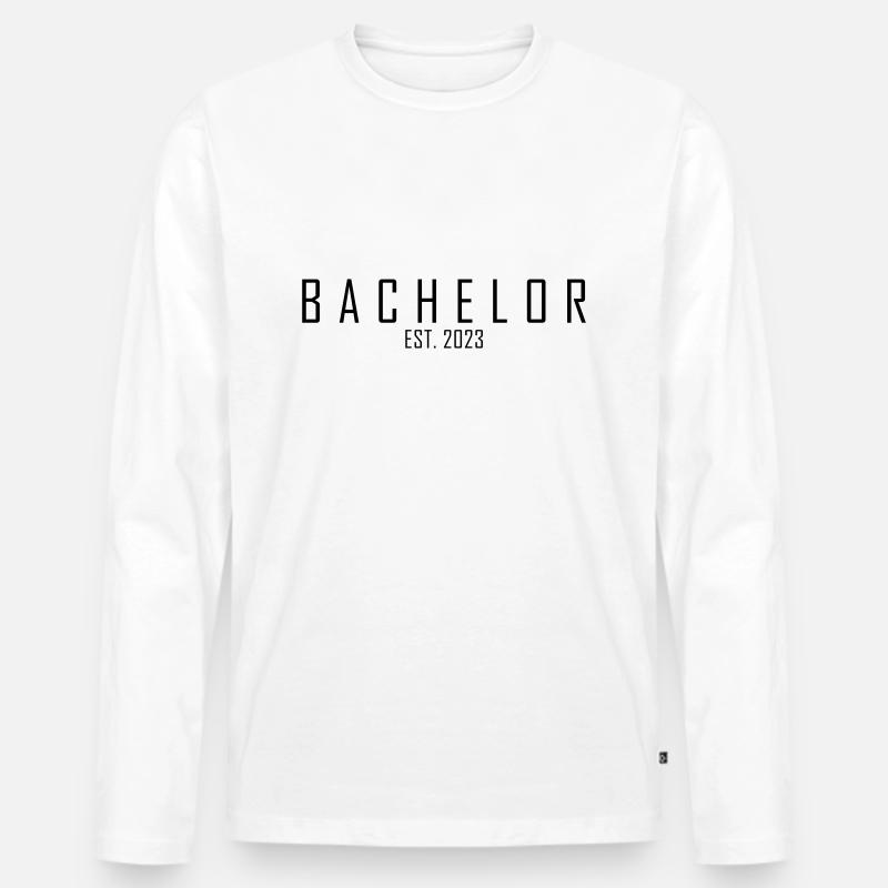 Bachelor EST. 2023 - Männer Premium Bio Langarmshirt - Weiß
