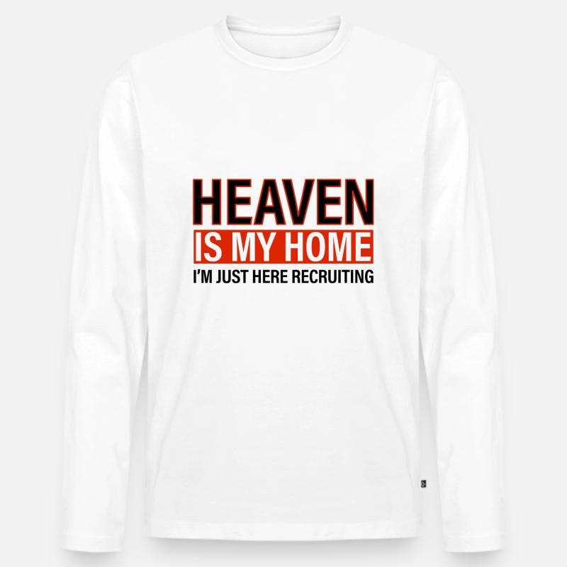 Botschaften aus der Bibel Just forgiven Himmel - Männer Premium Bio Langarmshirt - Weiß