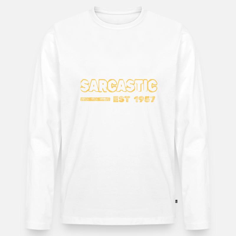 Sarcastic 1957 - Männer Premium Bio Langarmshirt - undefined