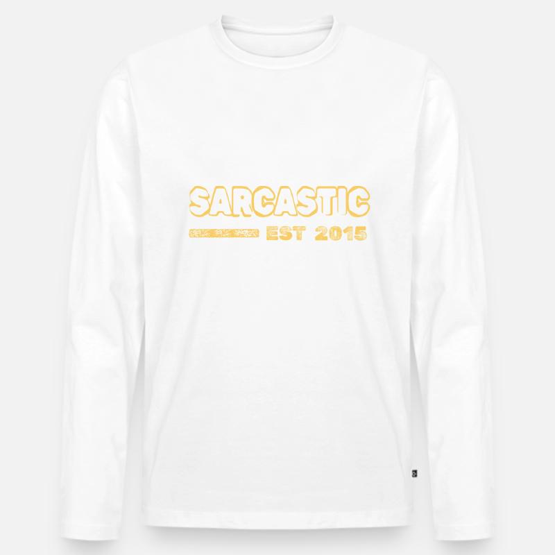Sarcastic 2015 - Männer Premium Bio Langarmshirt - undefined