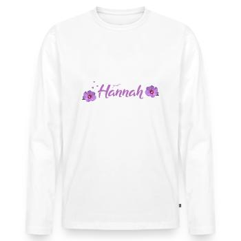 Hannah Anniversaire Hannah - T-shirt manches longues Premium bio Homme - blanc - Devant - Nico (187cm)