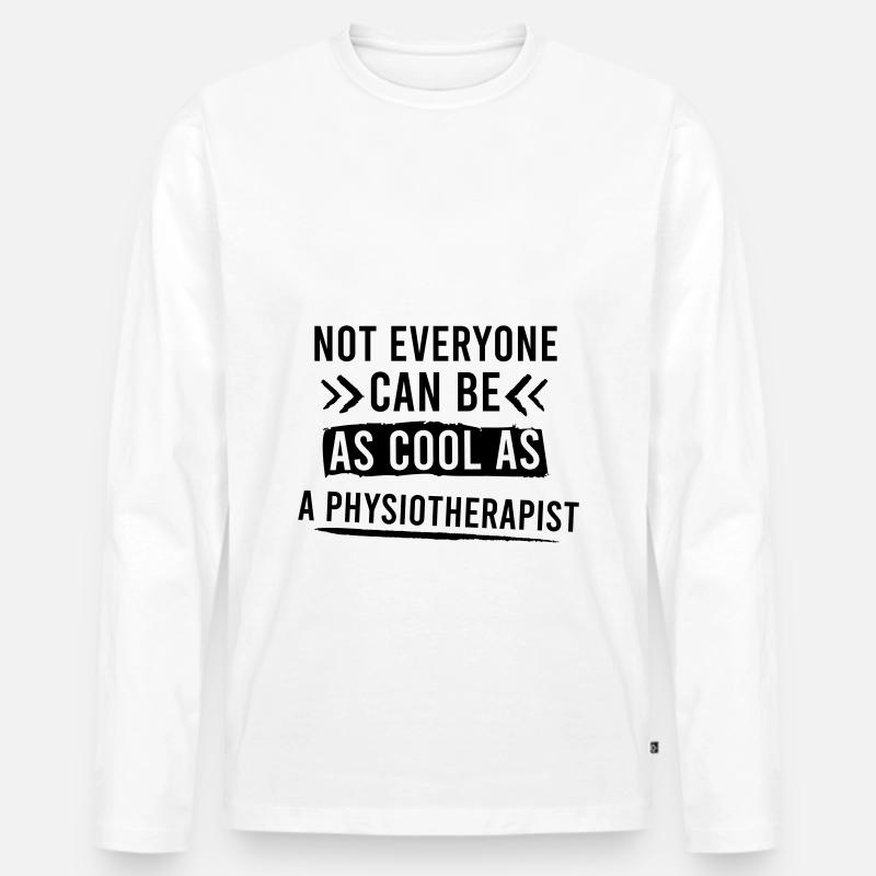 PHYSIOTHERAPIST - Männer Premium Bio Langarmshirt - Weiß