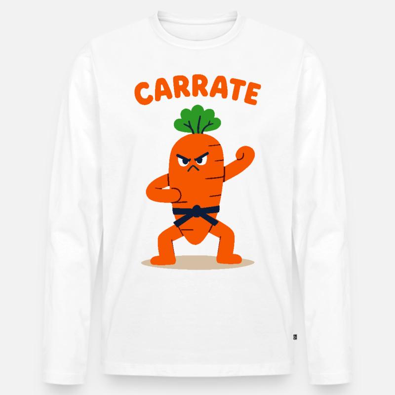 Karat - Männer Premium Bio Langarmshirt - Weiß