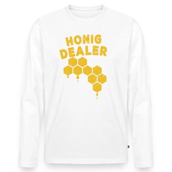 Beekeepers beekeepers gift idea - Men's Premium Organic Long Sleeve Shirt - white - Front - Nico (187cm)
