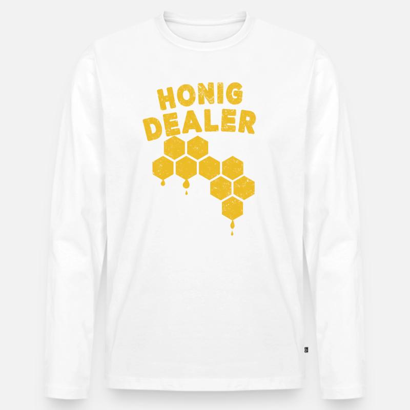 Bienenzüchter Imker Geschenkidee - Männer Premium Bio Langarmshirt - Weiß