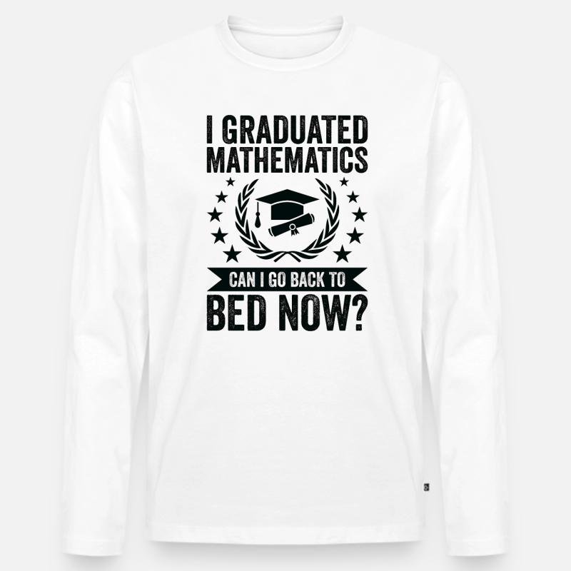 Ich Habe Mathematik Studiert - Männer Premium Bio Langarmshirt - Weiß