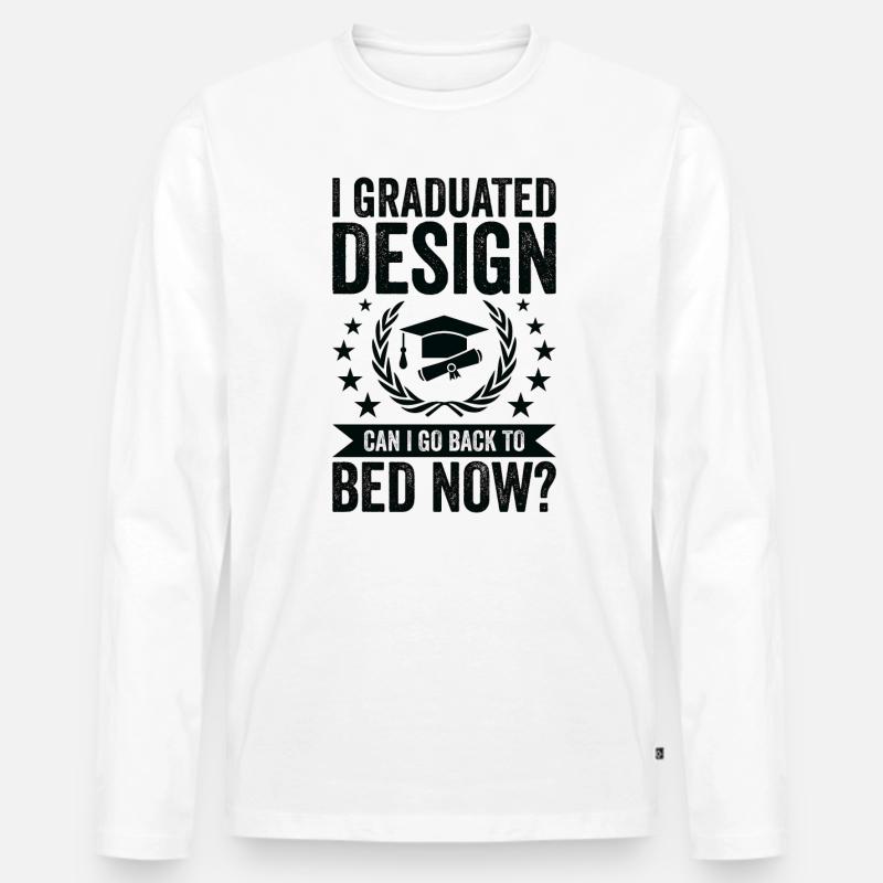Ich Habe Design Studiert - Männer Premium Bio Langarmshirt - Weiß