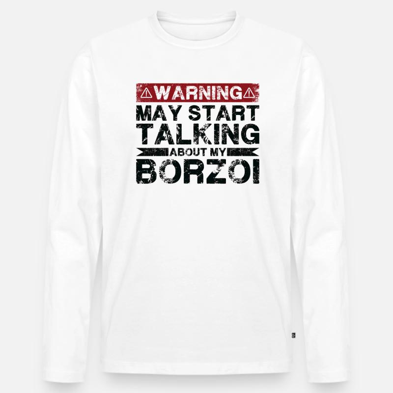 Apropos Barsoi - Männer Premium Bio Langarmshirt - Weiß