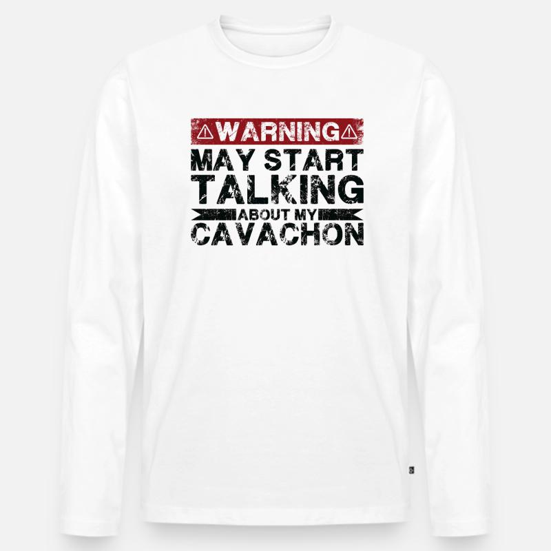 Apropos Cavachon - Männer Premium Bio Langarmshirt - Weiß