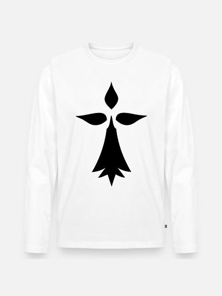 ermine logo brittany - Men's Premium Organic Long Sleeve Shirt - white