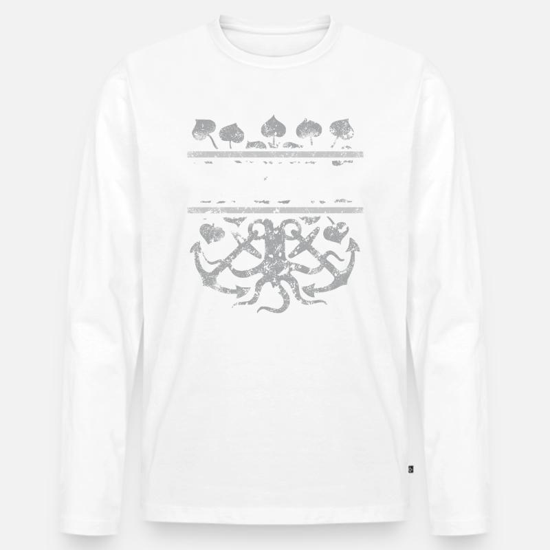Esbjerg - Männer Premium Bio Langarmshirt - Weiß