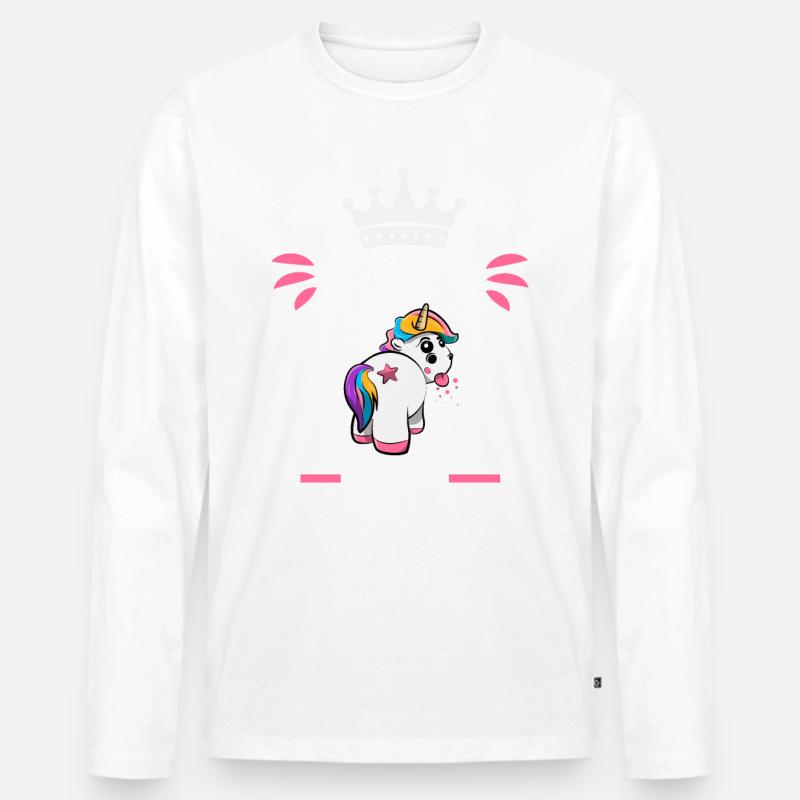 Einhorn Basteln Geschenk - Männer Premium Bio Langarmshirt - undefined