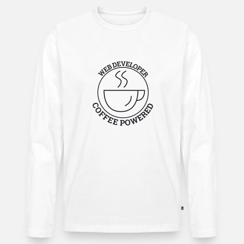 "Web Developer Coffee | Web Developer" - Men's Premium Organic Long Sleeve Shirt - white