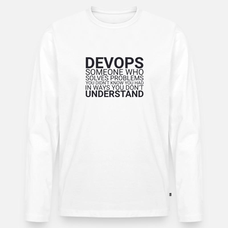 "DevOps Problem | Software Development" Men's Premium Organic Long Sleeve Shirt