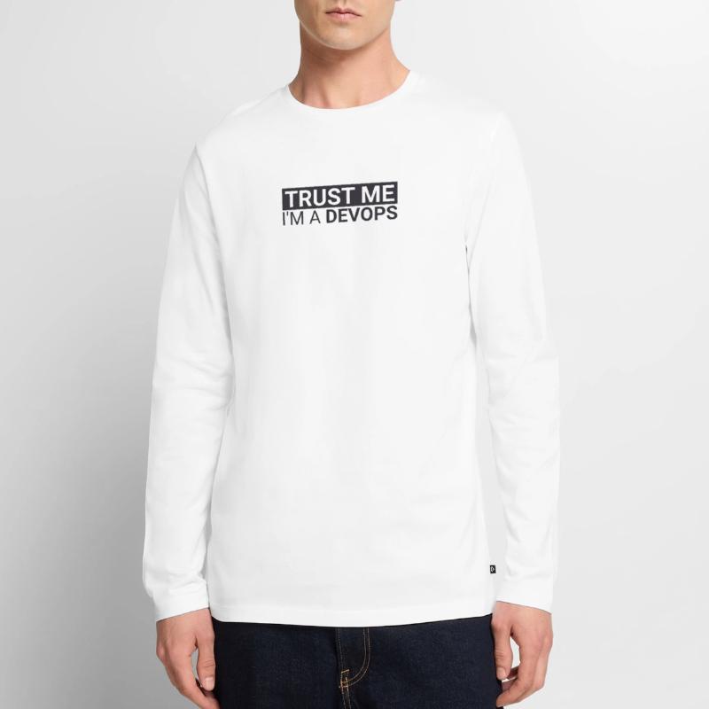 DevOps Trust | Software Development" Men's Premium Organic Long Sleeve Shirt