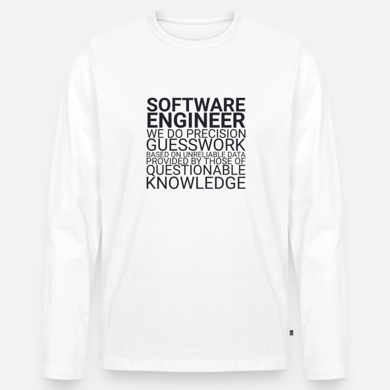 "Software Engineer Guesswork | Programming" Männer Premium Bio Langarmshirt