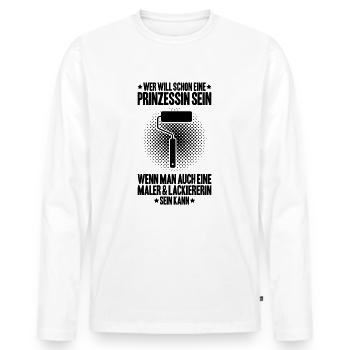 Maler und Lackierer Malerin Lackiererin Painter - Männer Premium Bio Langarmshirt - Weiß - Vorne - Nico (187cm)