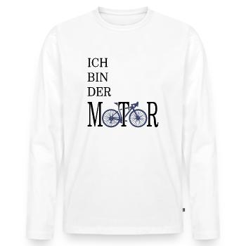 Rennrad Mountainbike Spruch Radfahrer Fahrrad - Männer Premium Bio Langarmshirt - Weiß - Vorne - Nico (187cm)