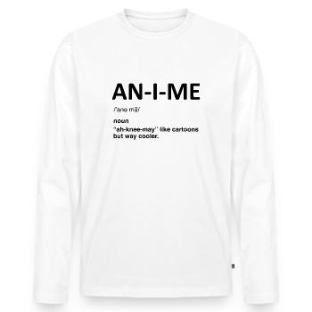 Manga Anime Signifiant Anime drôle - T-shirt manches longues Premium bio Homme - blanc - Devant - Nico (187cm)
