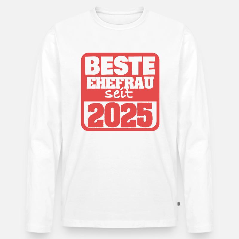 Ehefrau 2025 - Männer Premium Bio Langarmshirt - undefined