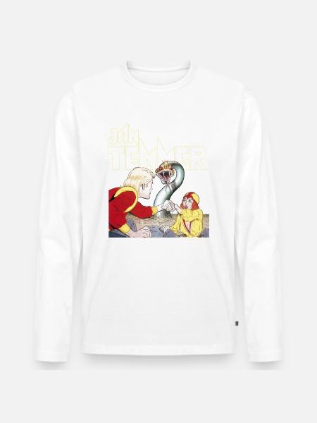 Jan Tenner Schatz Von Lurya - Männer Premium Bio Langarmshirt - Weiß