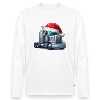 American Lorry Truck - Men's Premium Organic Long Sleeve Shirt - white - Front - Nico (187cm)