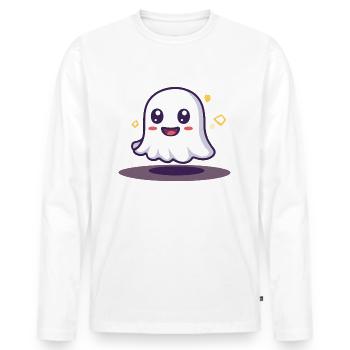 Geist - Männer Premium Bio Langarmshirt - Weiß - Vorne - Nico (187cm)