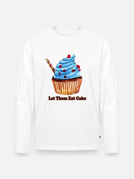 Cake - Men's Premium Organic Long Sleeve Shirt - white