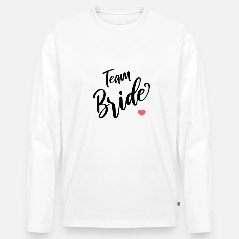 Team Bride - Männer Premium Bio Langarmshirt - Weiß