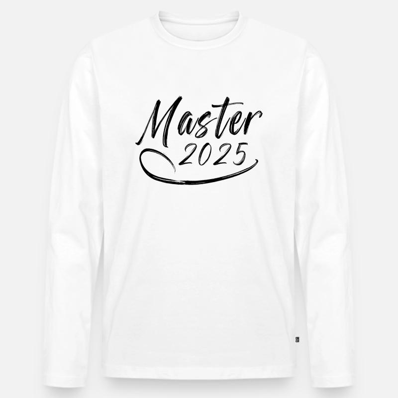 Master 2025 - Männer Premium Bio Langarmshirt - Weiß