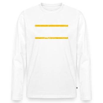Berlin - T-shirt manches longues Premium bio Homme - blanc - Devant - Nico (187cm)