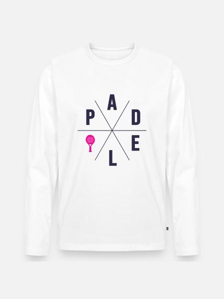 Padel tennis padel player filles femmes padel - T-shirt manches longues Premium bio Homme - blanc