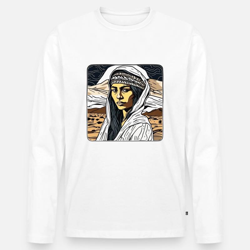 Indigena - Männer Premium Bio Langarmshirt - Weiß