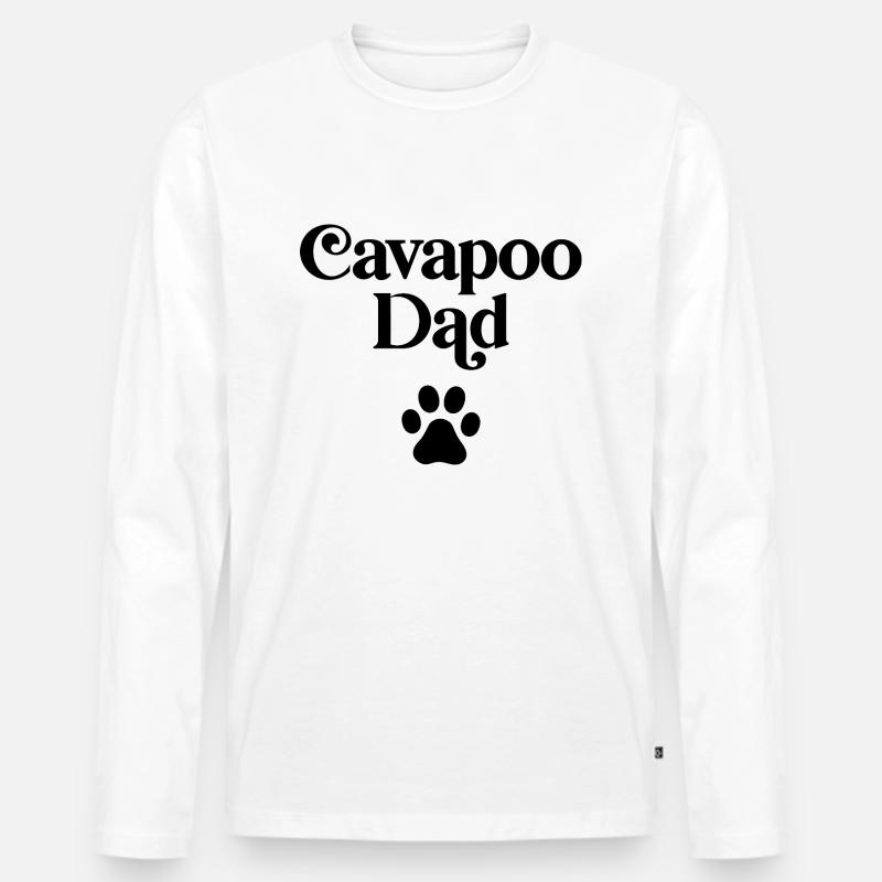 Cavapoo Dad - Men's Premium Organic Long Sleeve Shirt - white