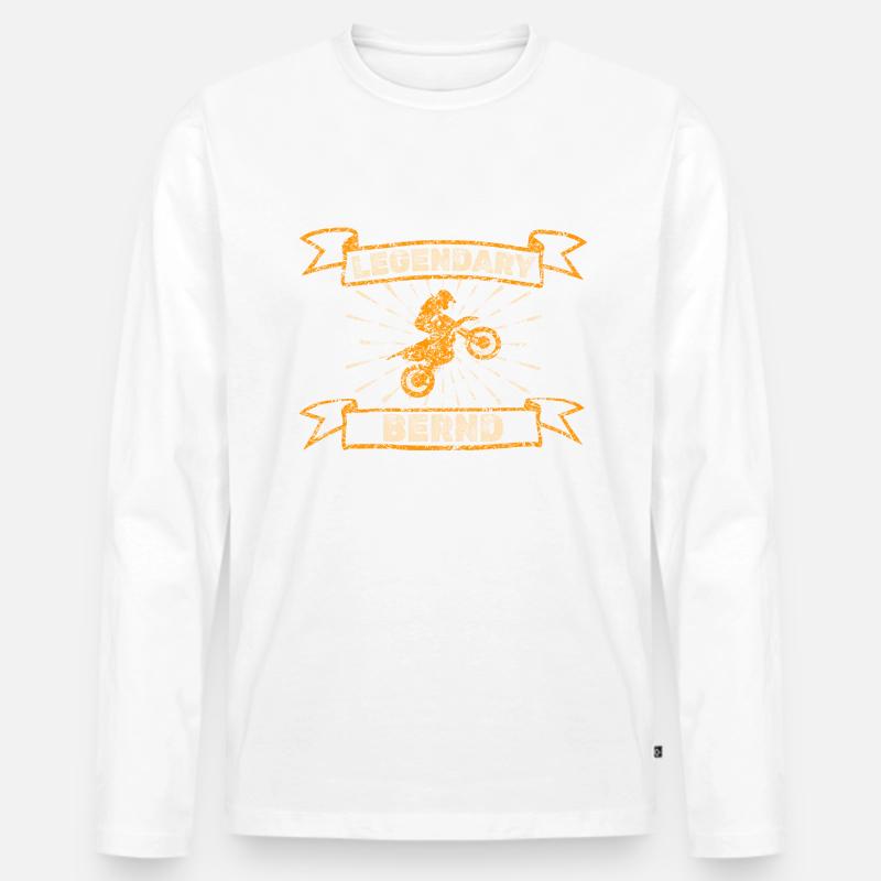Motocross Bernd - Männer Premium Bio Langarmshirt - undefined