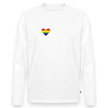 I love my boyfriend - T-shirt manches longues Premium bio Homme - blanc - Devant - Nico (187cm)