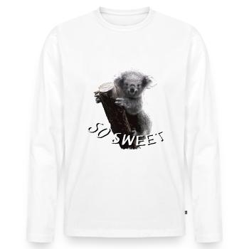 Ours Koala - Koala - Ours Koala - T-shirt manches longues Premium bio Homme - blanc - Devant - Nico (187cm)