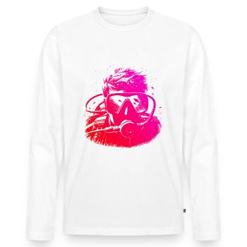 Scuba Diver Scuba Diver Scuba Diving - Men's Premium Organic Long Sleeve Shirt - white - Front - Nico (187cm)