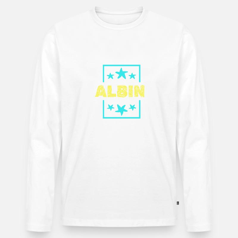 Vorname Albin - Männer Premium Bio Langarmshirt - undefined