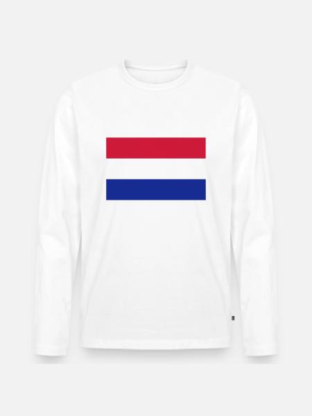 Pays-Bas - T-shirt manches longues Premium bio Homme - blanc