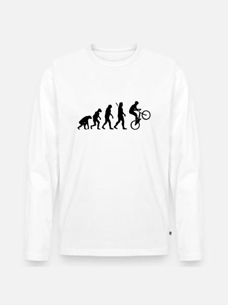 Radsport - Männer Premium Bio Langarmshirt - Weiß