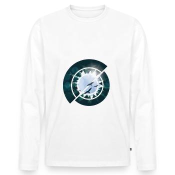 Wald - Männer Premium Bio Langarmshirt - Weiß - Vorne - Nico (187cm)