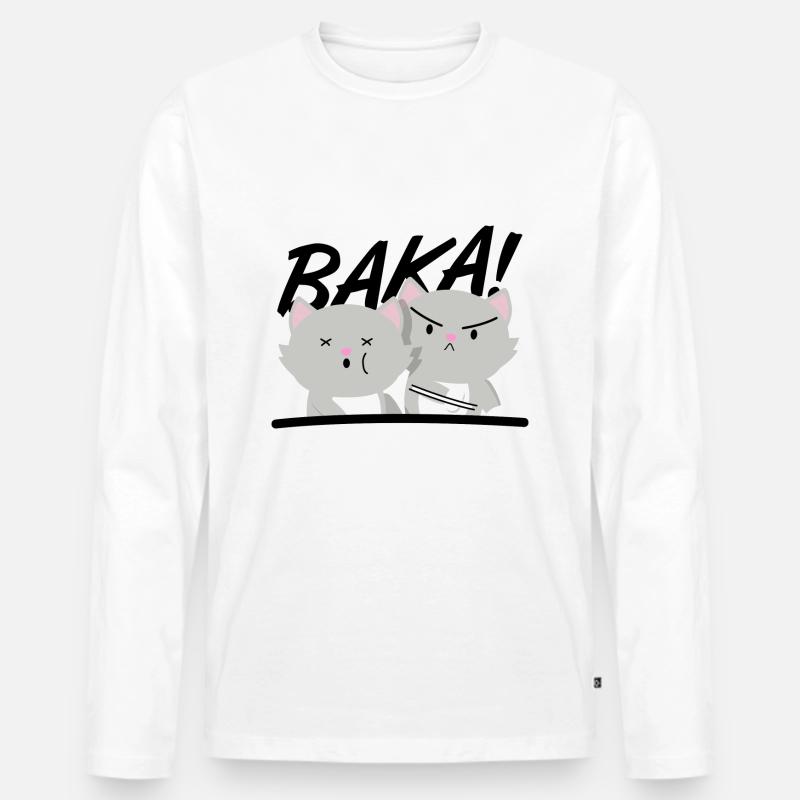anime - Maglia a manica lunga ecologica premium da uomo - bianco