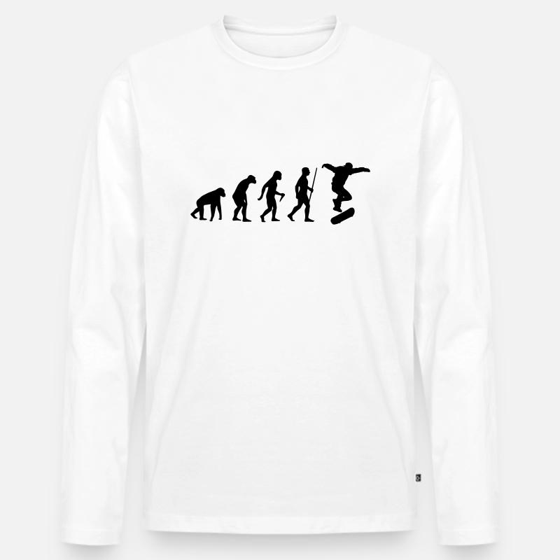 skateboard - Männer Premium Bio Langarmshirt - Weiß