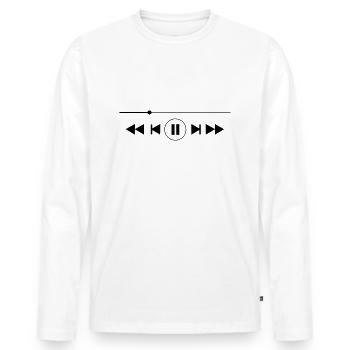 Music - Männer Premium Bio Langarmshirt - Weiß - Vorne - Nico (187cm)