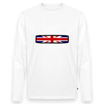 Union Jack - T-shirt manches longues Premium bio Homme - blanc - Devant - Nico (187cm)
